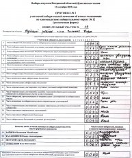 Результаты голосования 13 сентября 2015 г.
